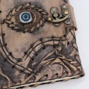 Brown Tan Book – Evil Eye Decor – 160 Deckle Edges Pages – 17×12.5cm | www.artisangoods.co.uk 2