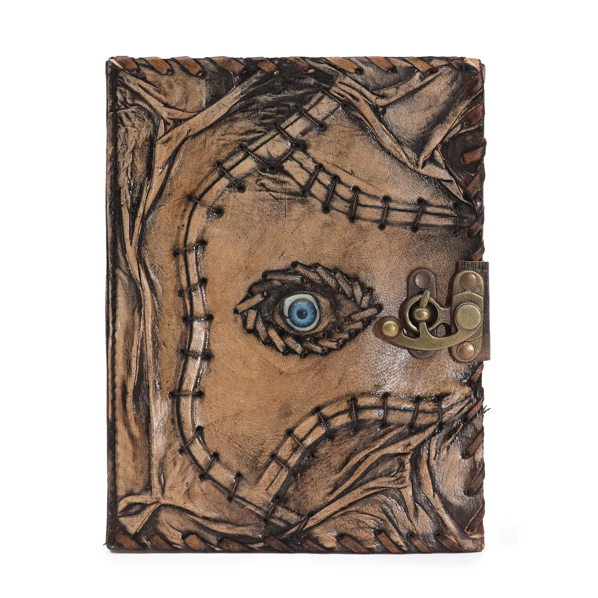 Brown Tan Book – Evil Eye Decor – 160 Deckle Edges Pages – 20x15cm | www.artisangoods.co.uk 2 Brown Tan Book – Evil Eye Decor – 160 Deckle Edges Pages – 20x15cm | www.artisangoods.co.uk 1