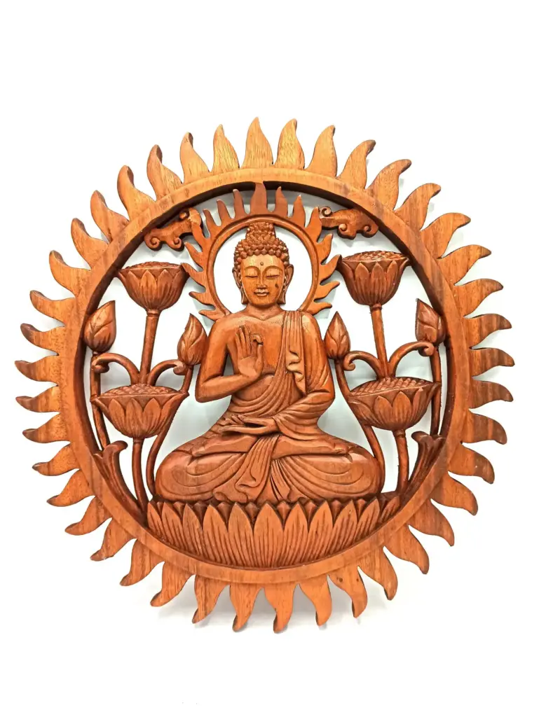 Buddha & Lotus Panel – 40cm | www.artisangoods.co.uk Buddha & Lotus Panel – 40cm | www.artisangoods.co.uk