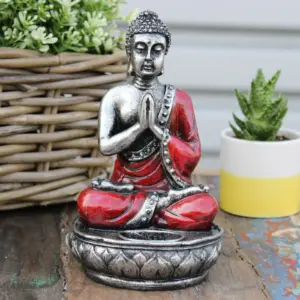 Buddha Candle Holder – Red – Medium | www.artisangoods.co.uk 9