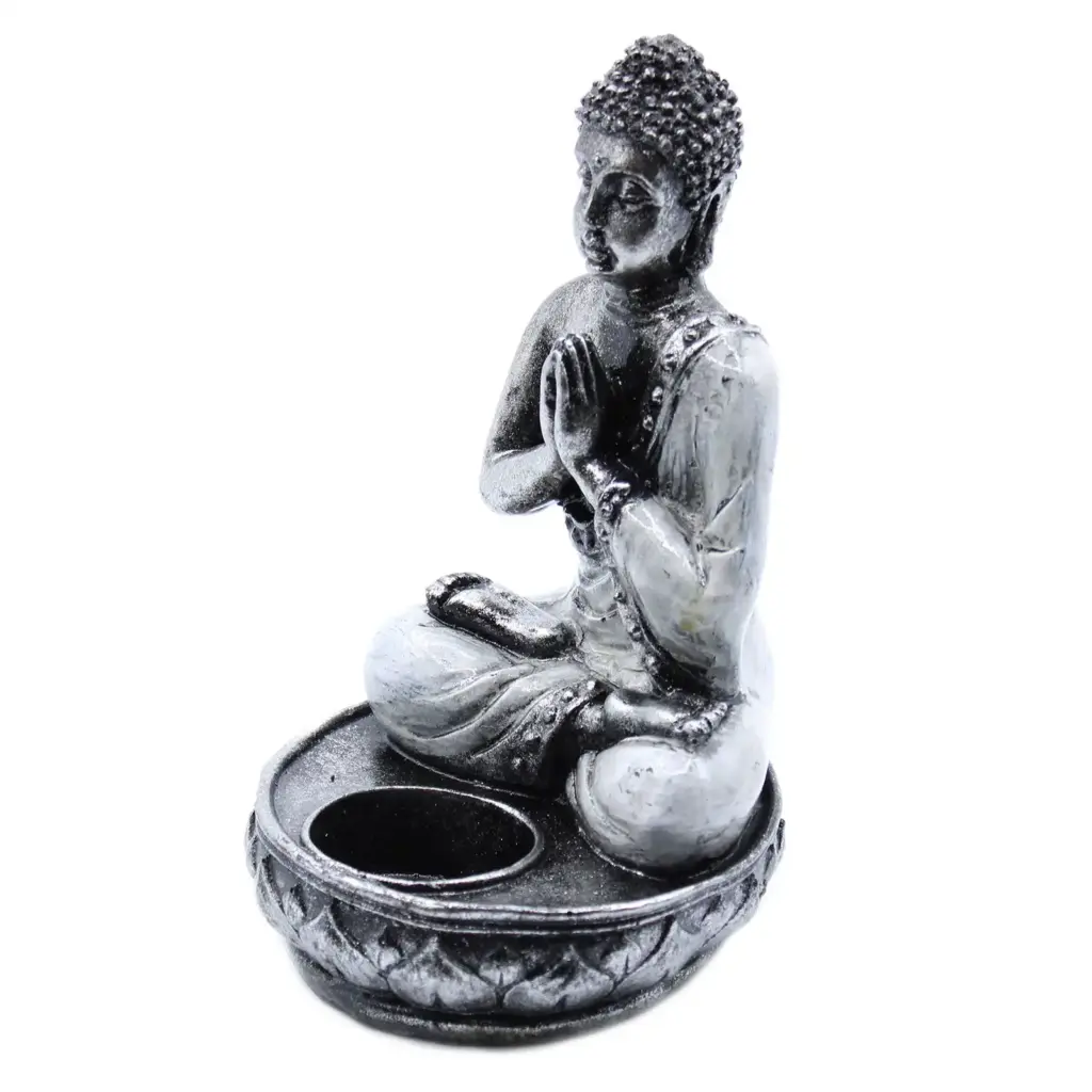 Buddha Candle Holder – White – Medium | www.artisangoods.co.uk 6