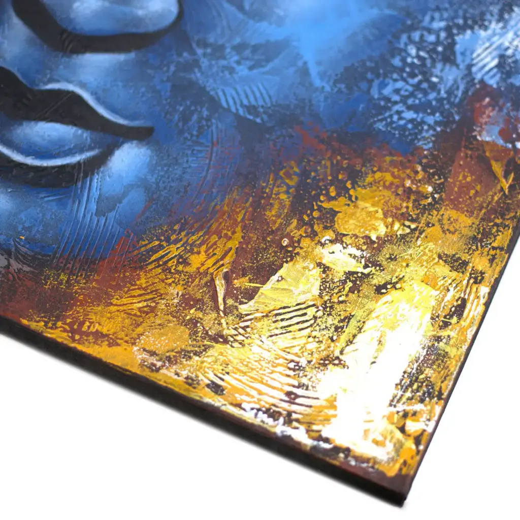 Buddha Painting – Blue Face Abstract | www.artisangoods.co.uk 2