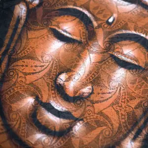 Buddha Painting – Copper Brocade Detail | www.artisangoods.co.uk 3
