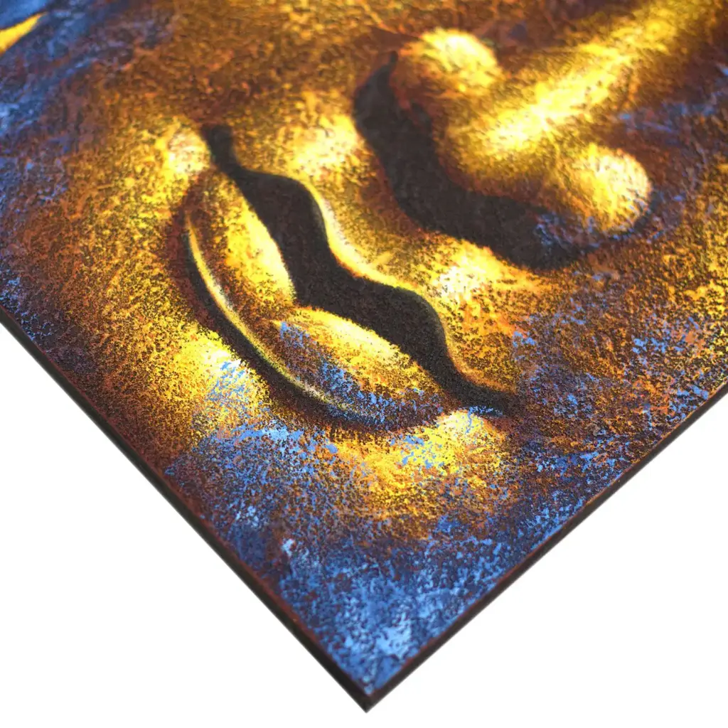 Buddha Painting – Gold Face & Lotus Flower | www.artisangoods.co.uk 2