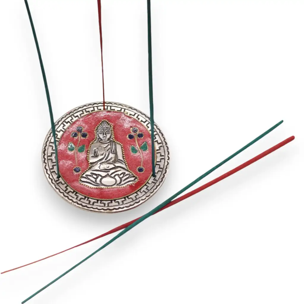Buddha Red Decor Incense Holder | www.artisangoods.co.uk 3