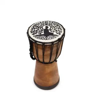Buddha Wide Top Djembe Drum – 13cm | www.artisangoods.co.uk 3