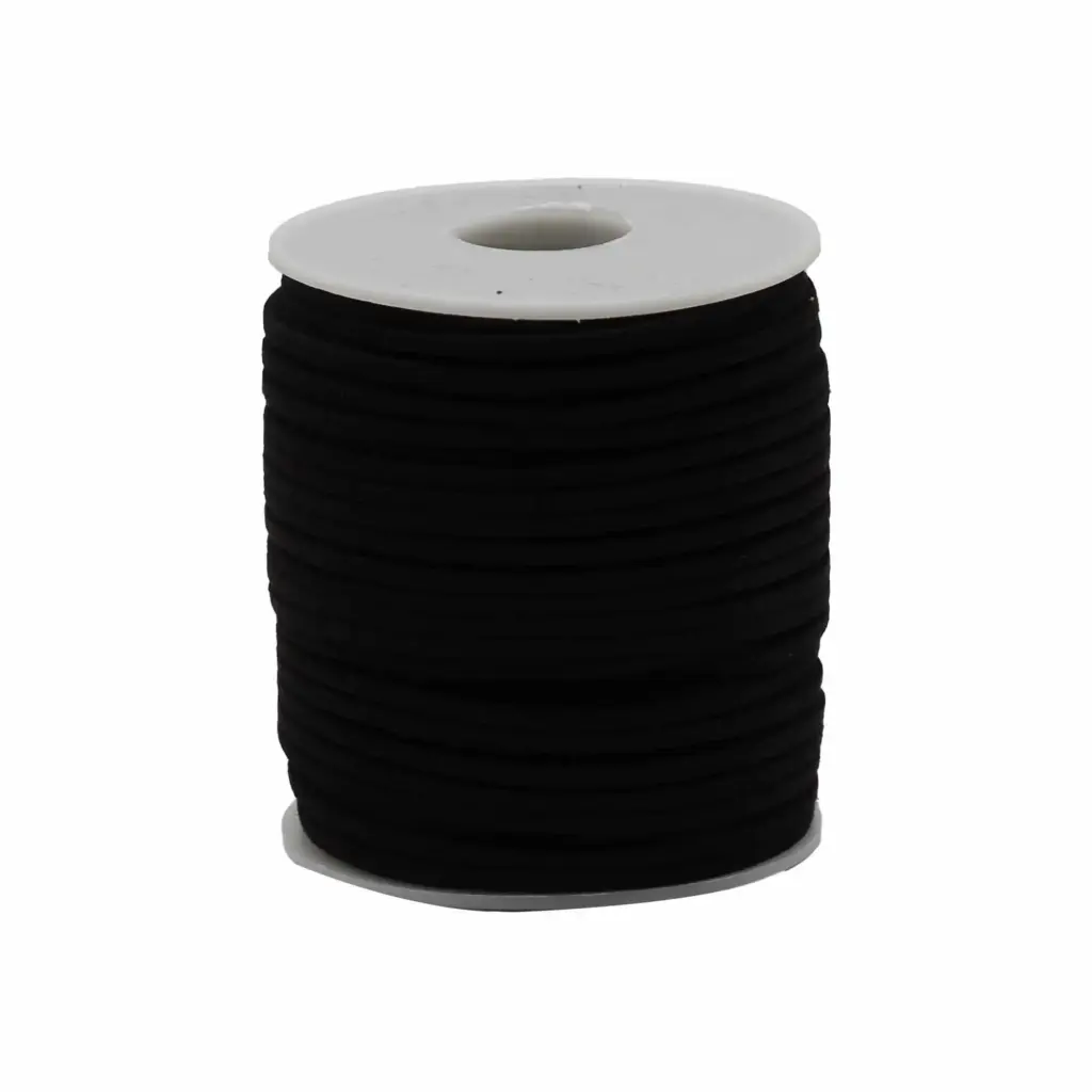 Bulk Roll Pendant Cord –  2.5mm x 45m – Black A001 | www.artisangoods.co.uk