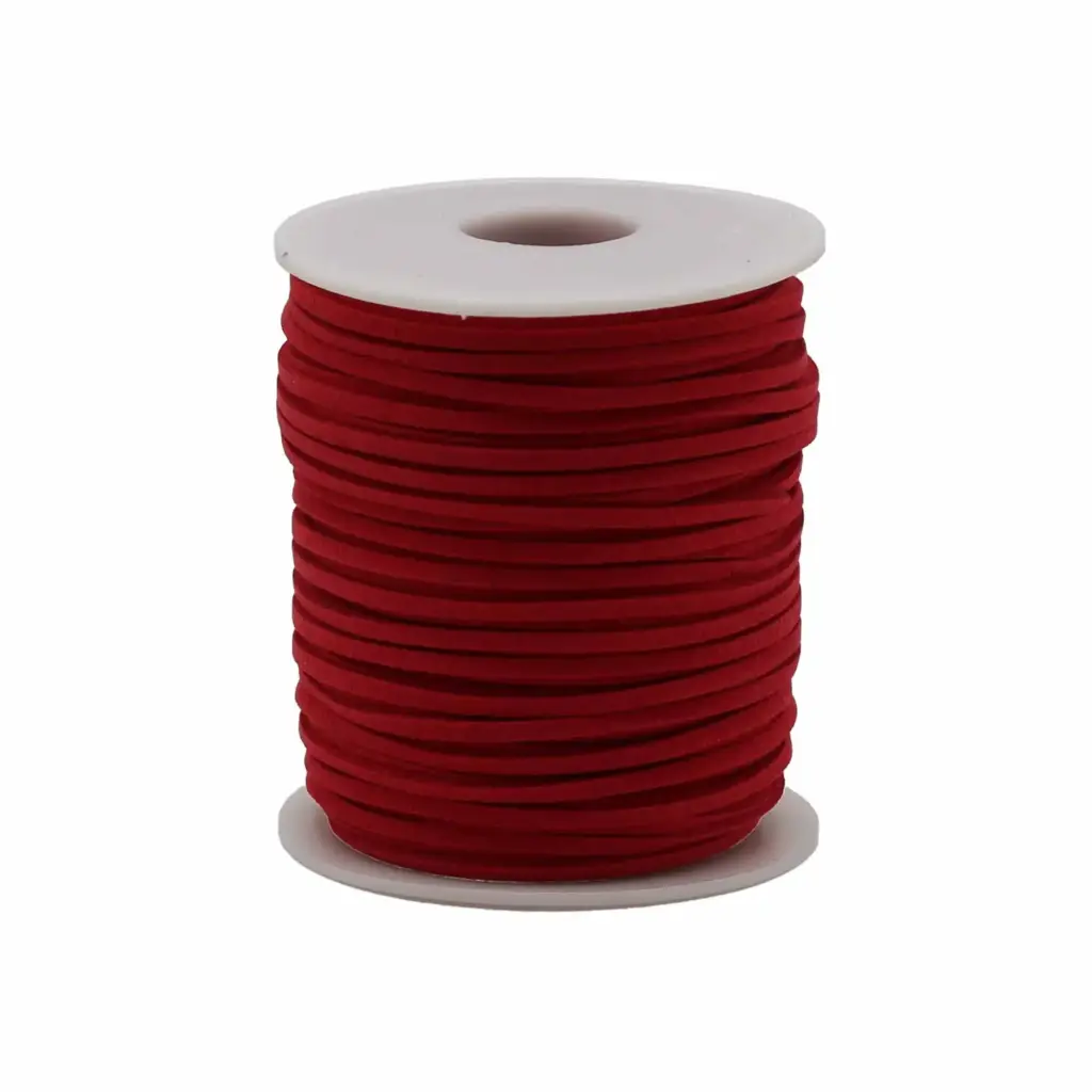 Bulk Roll Pendant Cord –  2.5mm x 45m – Red A056 | www.artisangoods.co.uk
