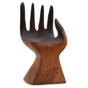 Carved Hand with Molten Glass Bowl | www.artisangoods.co.uk 3