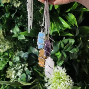 Cascade Wrapped Gemstone Necklace – Rough Amethyst | www.artisangoods.co.uk 2