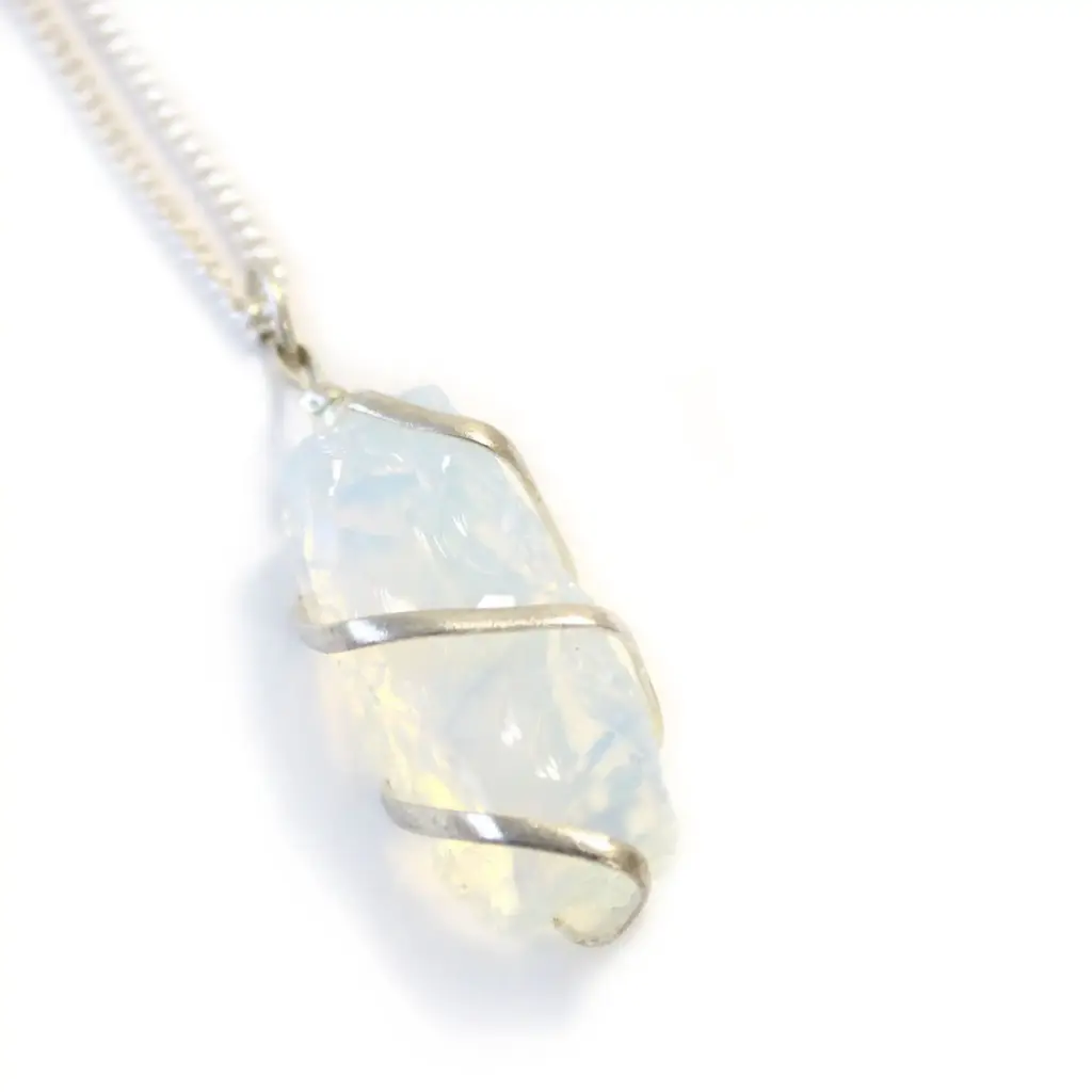 Cascade Wrapped Gemstone Necklace – Rough Opalite | www.artisangoods.co.uk 4