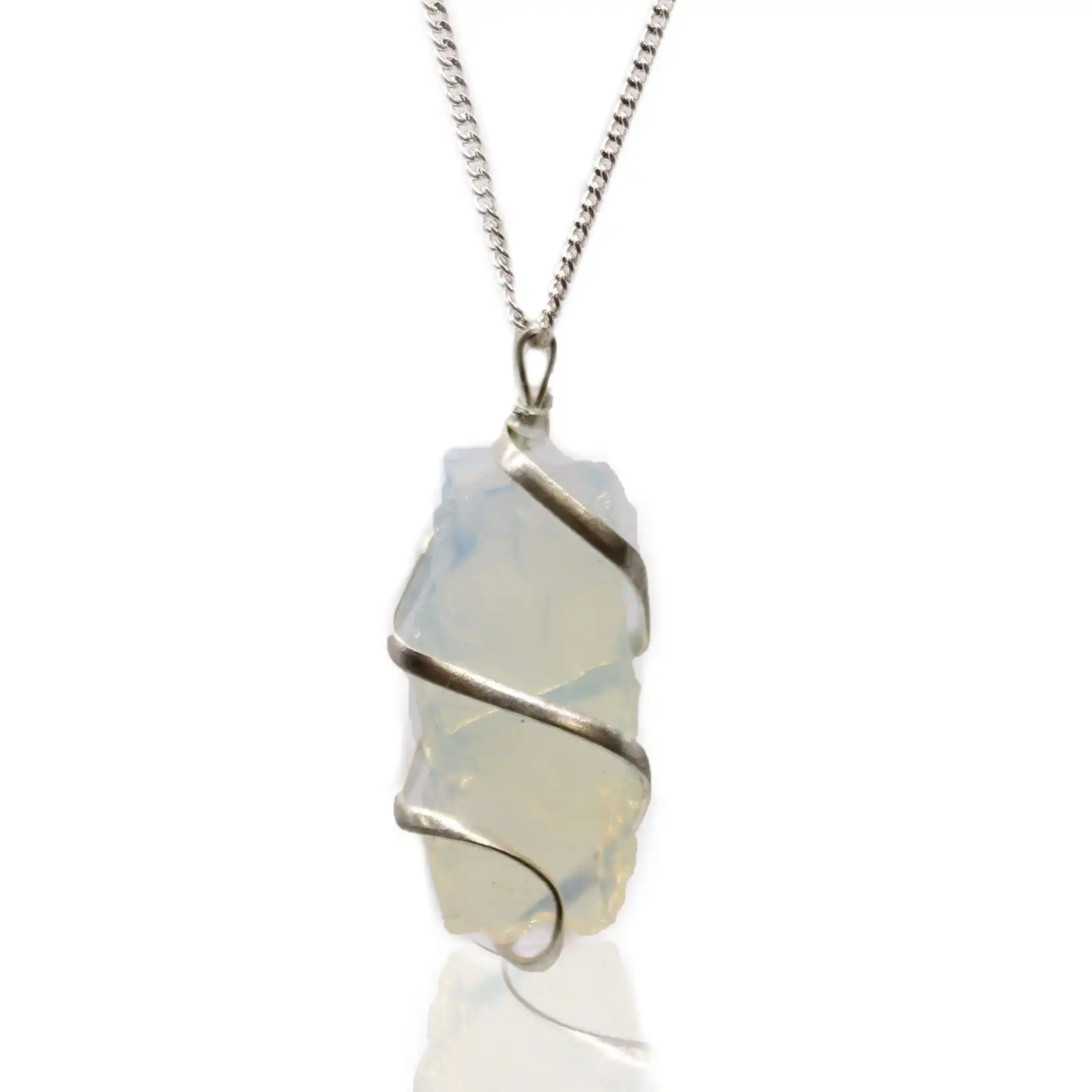 Cascade Wrapped Gemstone Necklace – Rough Opalite | www.artisangoods.co.uk 2 Cascade Wrapped Gemstone Necklace – Rough Opalite | www.artisangoods.co.uk 1