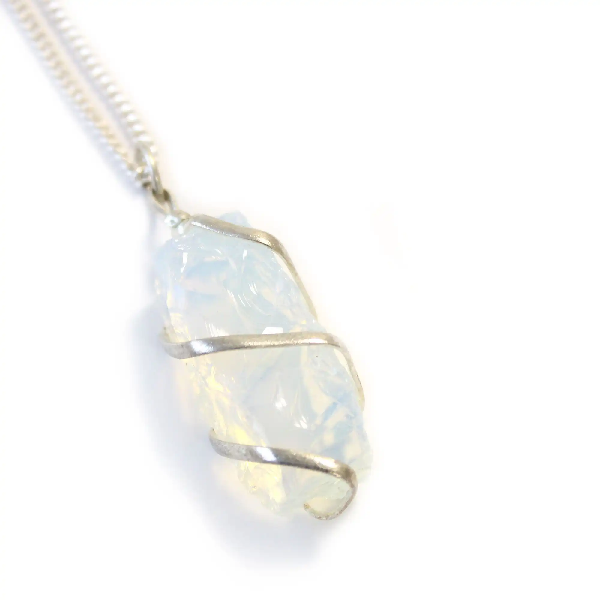 Cascade Wrapped Gemstone Necklace – Rough Opalite | www.artisangoods.co.uk 5 Cascade Wrapped Gemstone Necklace – Rough Opalite | www.artisangoods.co.uk 4