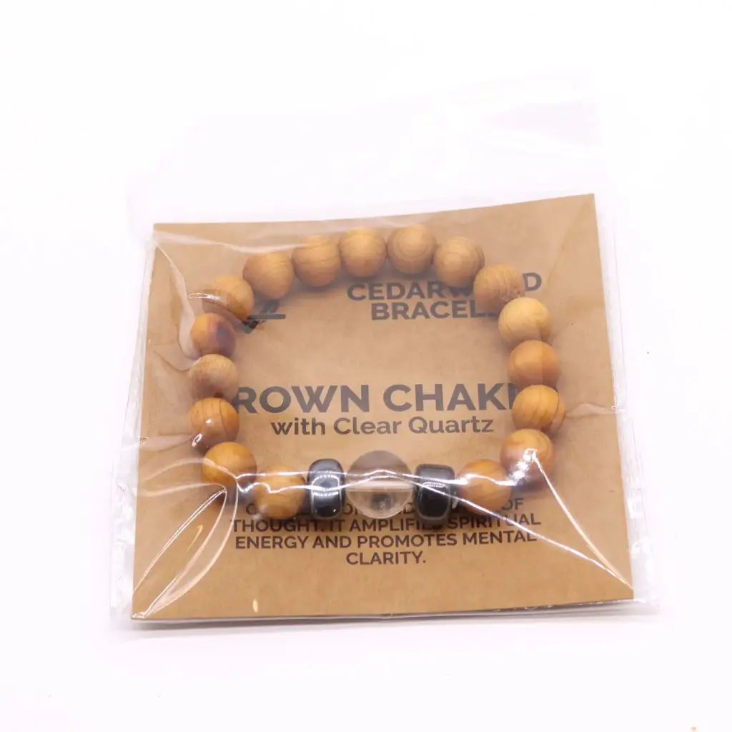 Cedarwood Crown Chakra Bangle with Clear Quartz | www.artisangoods.co.uk 4 Cedarwood Crown Chakra Bangle with Clear Quartz | www.artisangoods.co.uk 4
