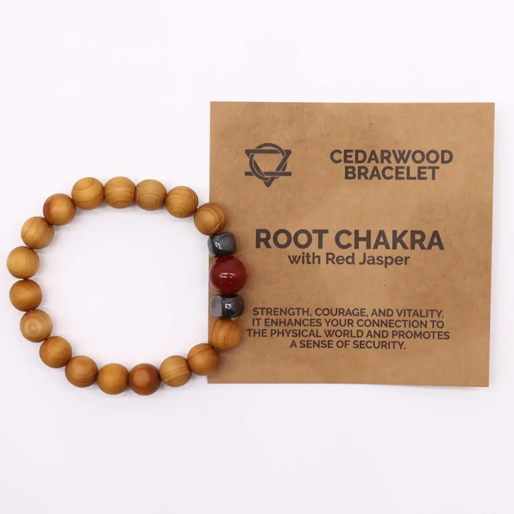 Cedarwood Root Chakra Bangle with Red Jasper | www.artisangoods.co.uk 2 Cedarwood Root Chakra Bangle with Red Jasper | www.artisangoods.co.uk 2