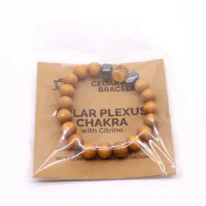 Cedarwood Solar Plexus Chakra Bangle with Citrine | www.artisangoods.co.uk 4
