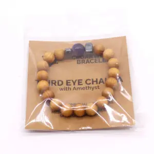Cedarwood Third Eye Chakra Bangle with Amethyst | www.artisangoods.co.uk 4