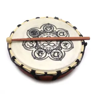 Chakra Shamanic Drum with Sticks – 25cm | www.artisangoods.co.uk 3