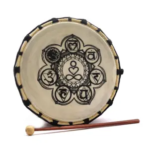 Chakra Shamanic Drum with Sticks – 25cm | www.artisangoods.co.uk 4