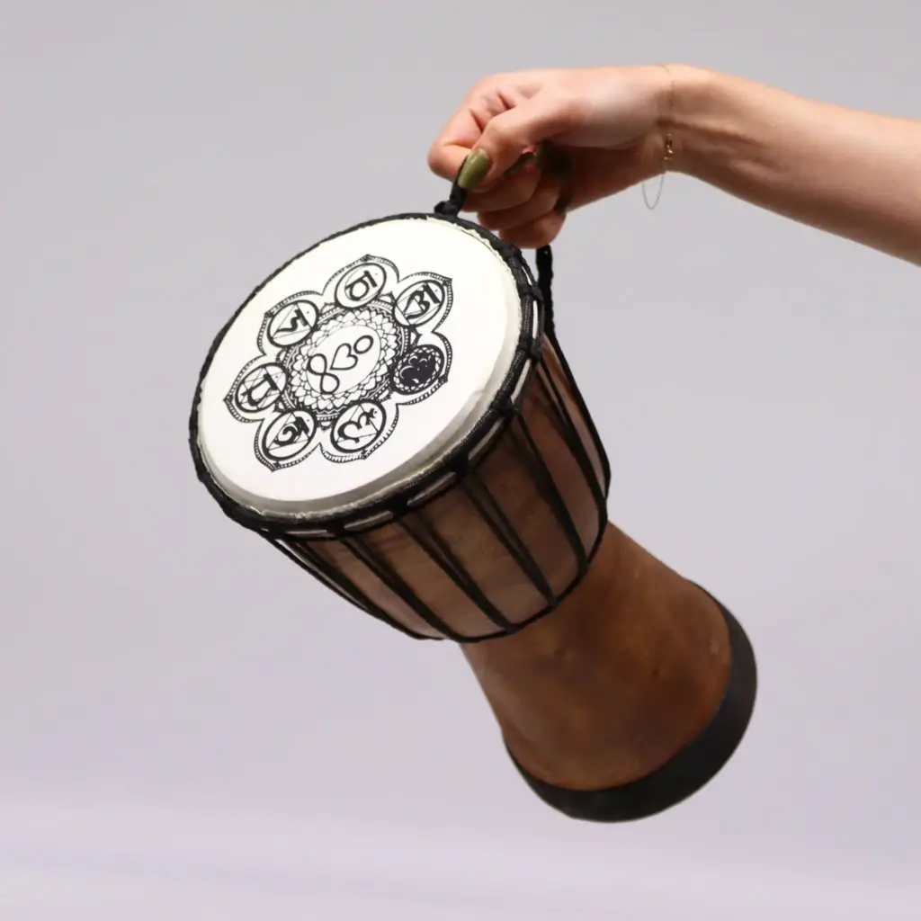 Chakra Wide Top Djembe Drum – 17cm | www.artisangoods.co.uk 4