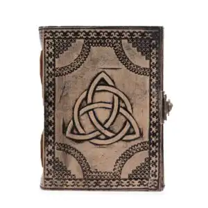 Circle Triquetra – Esoteric Notebook – Antique Grey – 200 pages  Stich Edge- 17.5×12.5x3cm | www.artisangoods.co.uk 1