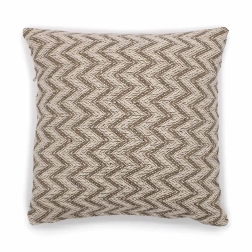 Classic Cushion Cover – Herringbone Wide Grey – 40x40cm | www.artisangoods.co.uk