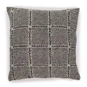 Classic Cushion Cover – Squares Grey – 40x40cm | www.artisangoods.co.uk 1