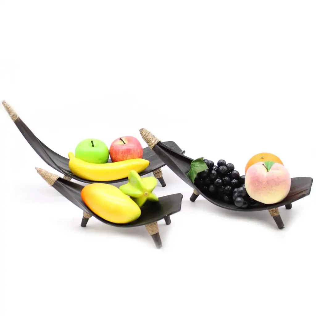 Coconut Leaf Fruit Bowl Set – Chocolate | www.artisangoods.co.uk 6