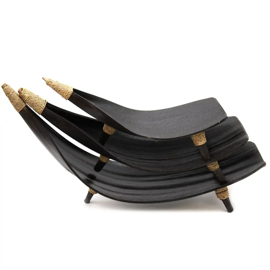 Coconut Leaf Fruit Bowl Set – Chocolate | www.artisangoods.co.uk 2