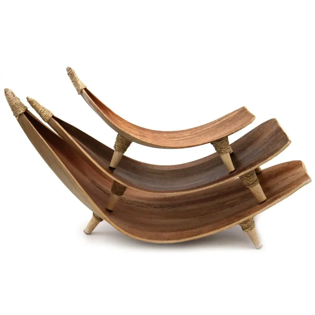 Coconut Leaf Fruit Bowl Set – Natural | www.artisangoods.co.uk 2