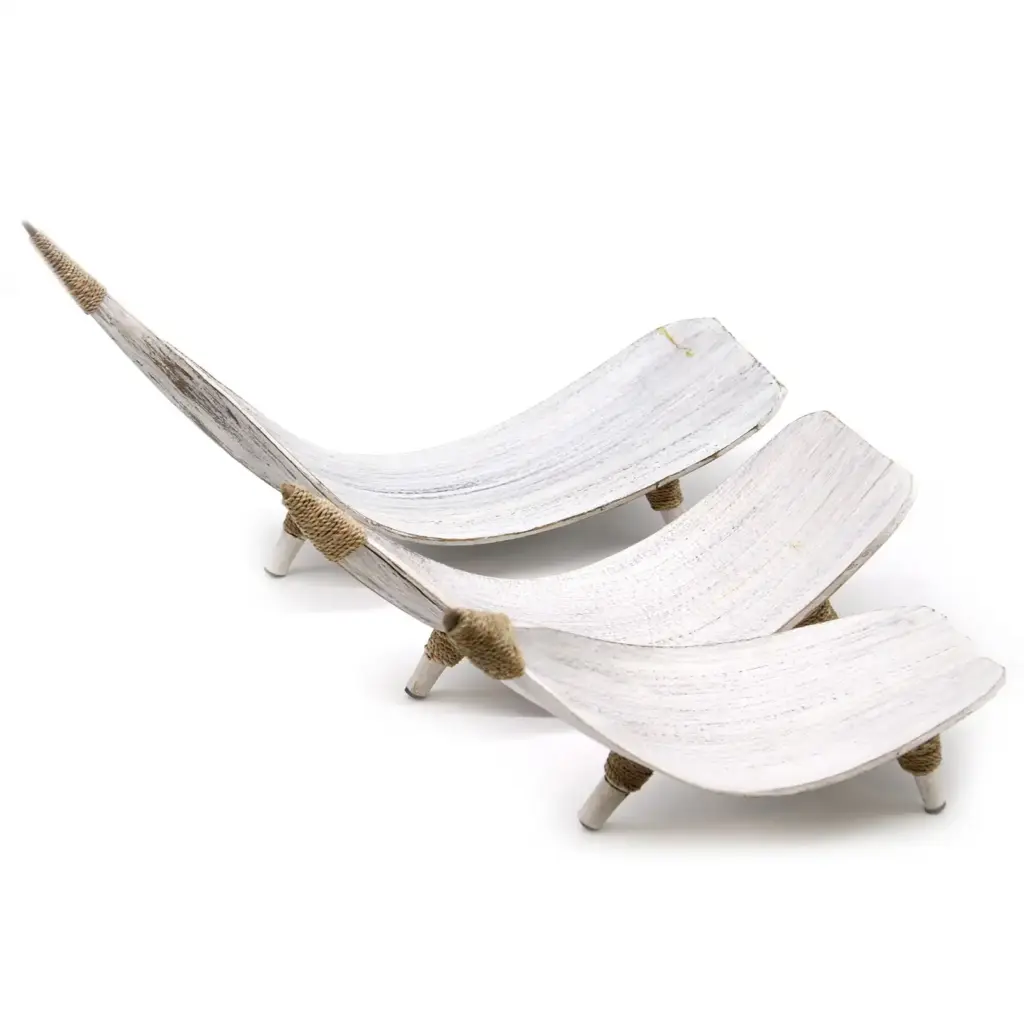 Coconut Leaf Fruit Bowl Set – Whitewash | www.artisangoods.co.uk