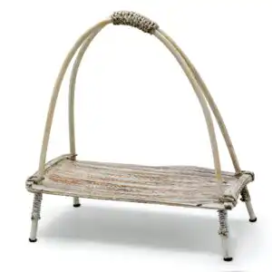 Coconut Leaf Tea Stand – Whitewash | www.artisangoods.co.uk 1