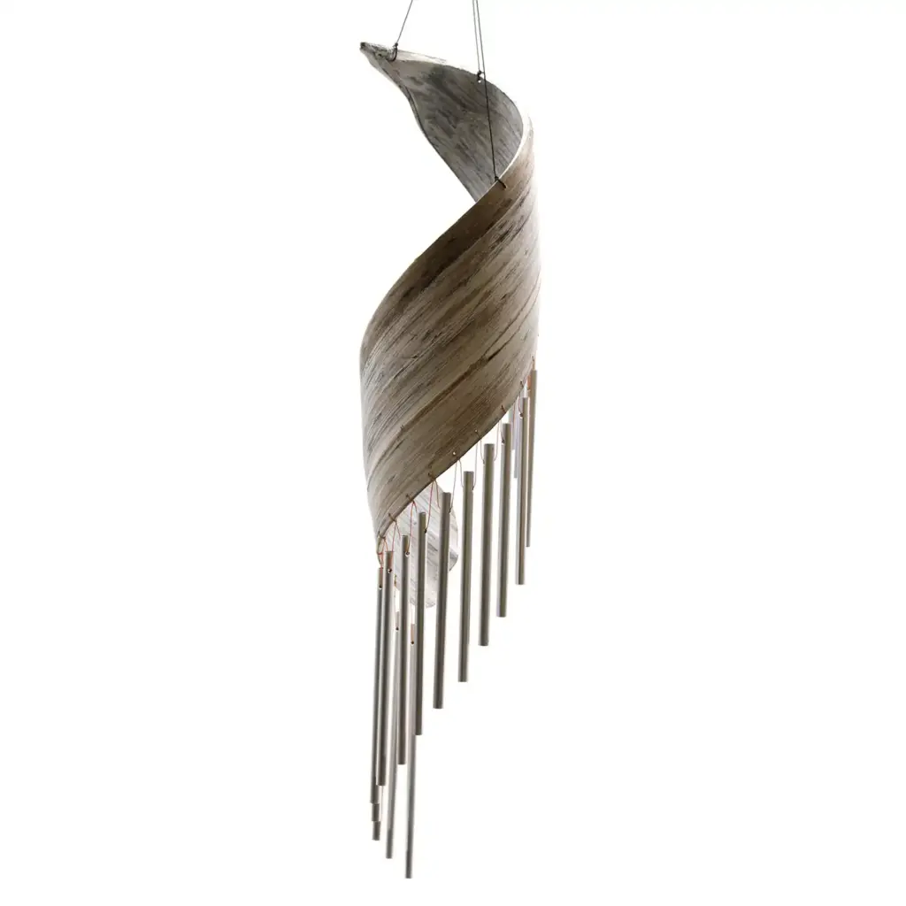Coconut Leaf Wind Chimes – Whitewash | www.artisangoods.co.uk