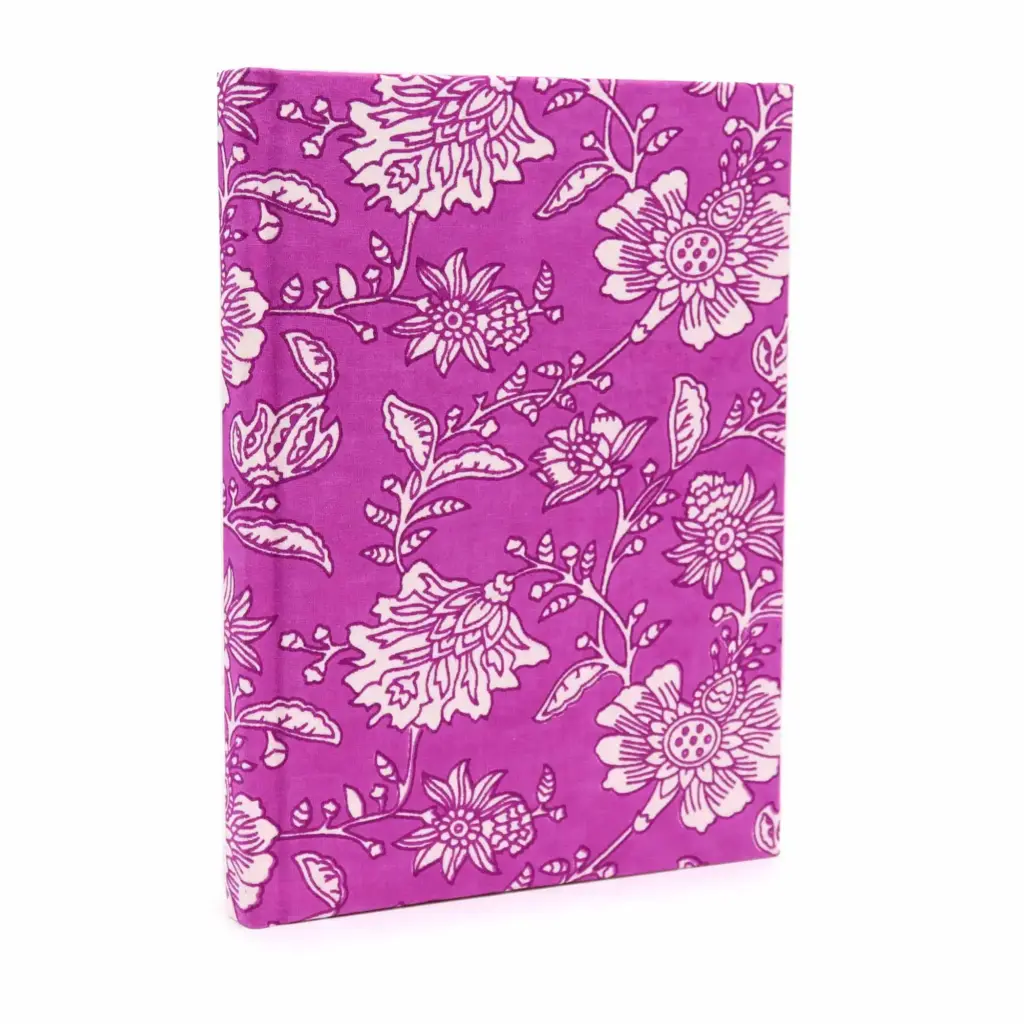 Cotton Bound Notebooks 20x15cm – 96 pages -Antique Fuchia | www.artisangoods.co.uk