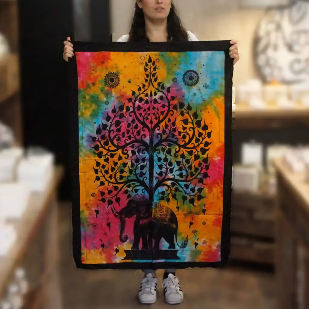 Cotton Wall Art – Elephant Tree | www.artisangoods.co.uk 2