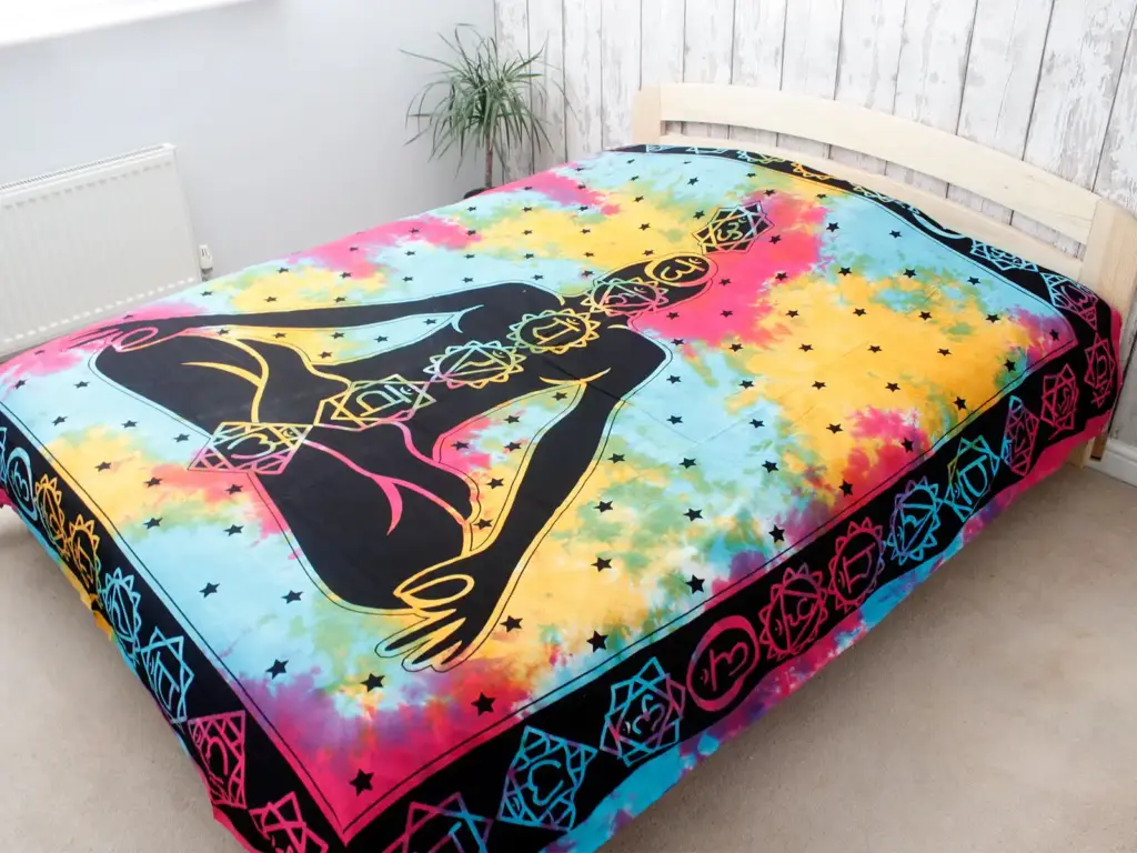 Double Cotton Bedspread + Wall Hanging – Chakra Buddha | www.artisangoods.co.uk 4 Double Cotton Bedspread + Wall Hanging – Chakra Buddha | www.artisangoods.co.uk 4