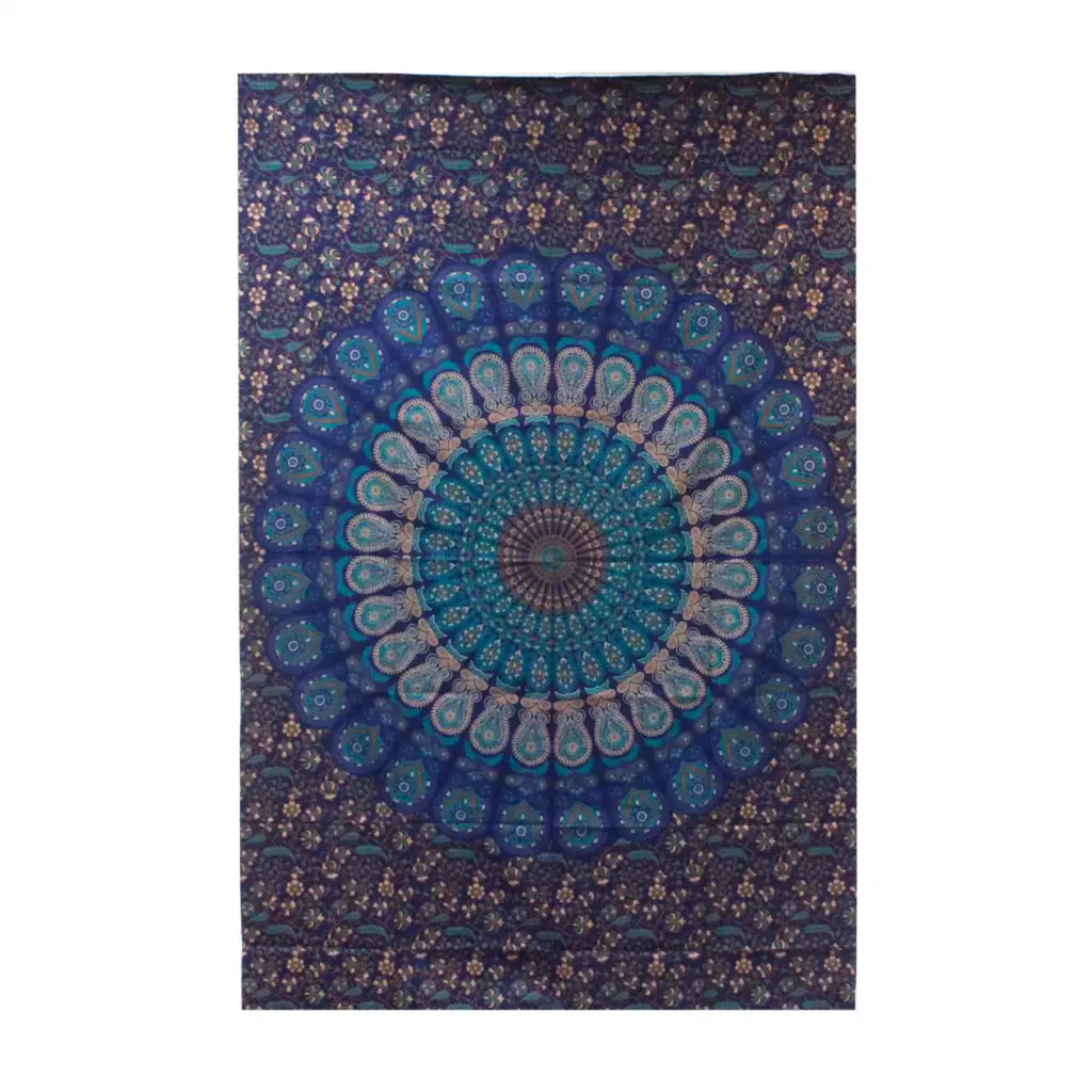 Double Cotton Bedspread + Wall Hanging – Classic Mandala | www.artisangoods.co.uk
