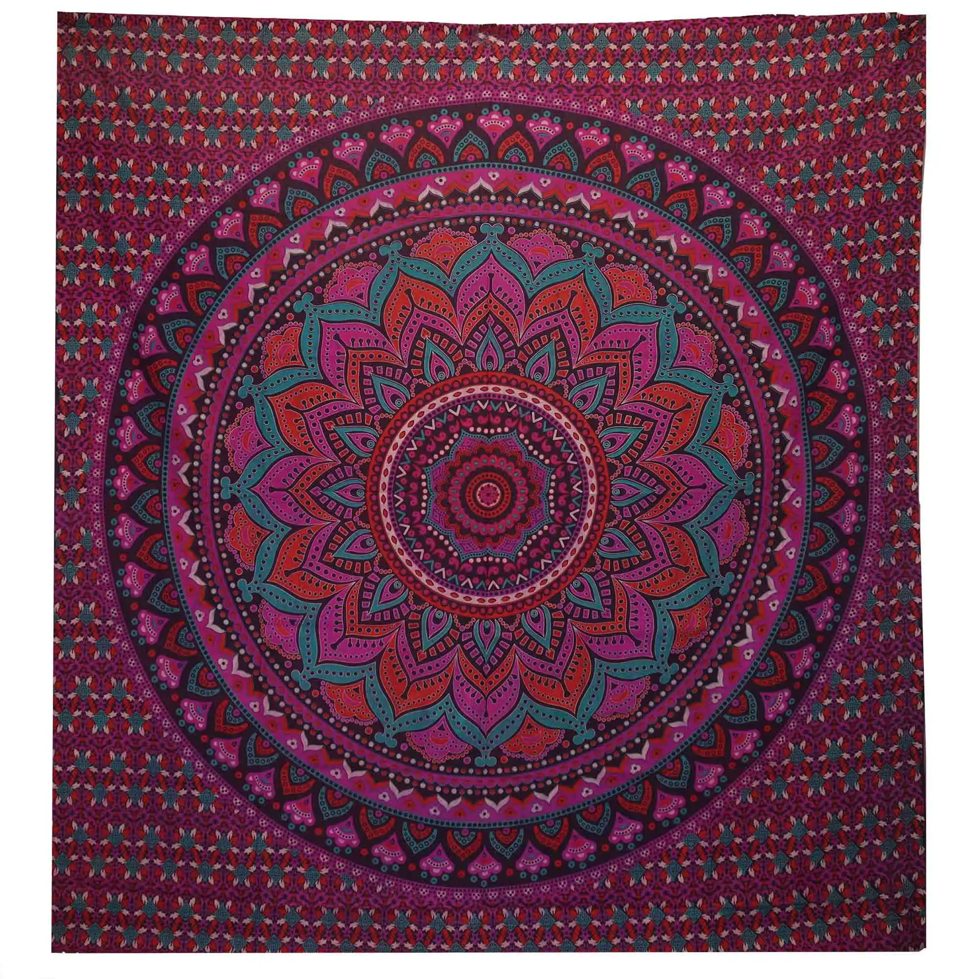 Double Cotton Bedspread + Wall Hanging – Classic Mandala – Purple | www.artisangoods.co.uk 2 Double Cotton Bedspread + Wall Hanging – Classic Mandala – Purple | www.artisangoods.co.uk