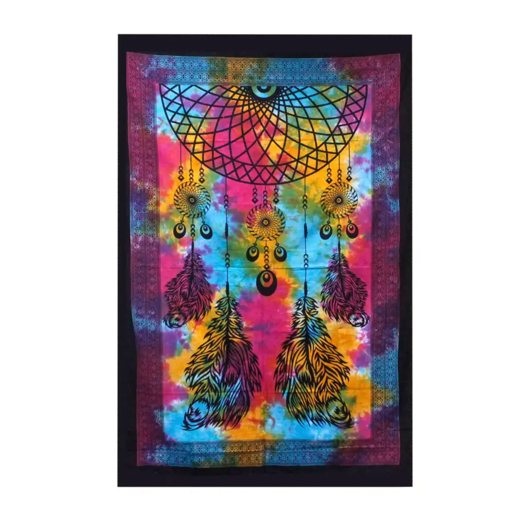 Double Cotton Bedspread + Wall Hanging – Dreamchatcher | www.artisangoods.co.uk