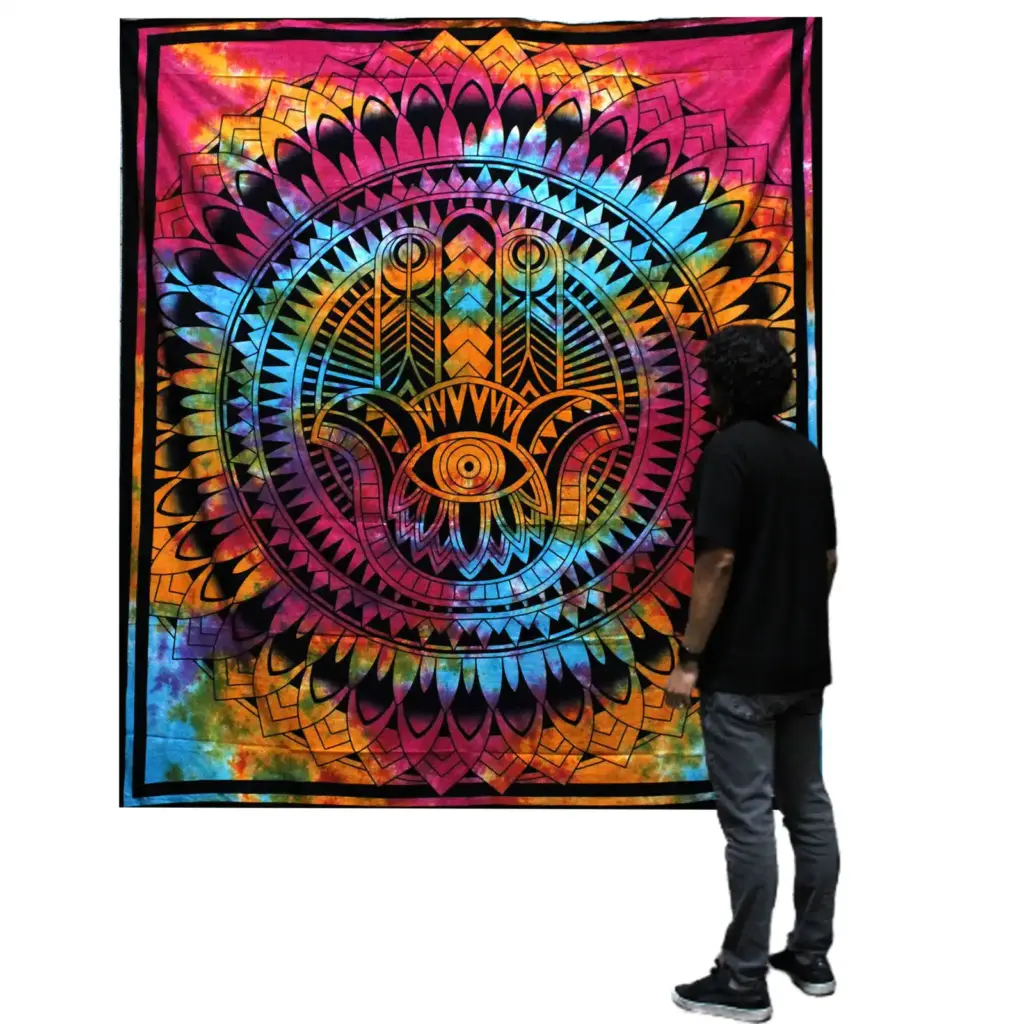 Double Cotton Bedspread + Wall Hanging – Hamsa | www.artisangoods.co.uk 2 Double Cotton Bedspread + Wall Hanging – Hamsa | www.artisangoods.co.uk 2