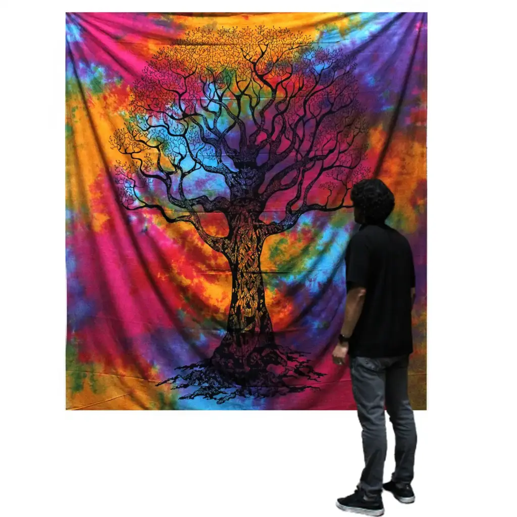 Double Cotton Bedspread + Wall Hanging – Winter Tree | www.artisangoods.co.uk 2 Double Cotton Bedspread + Wall Hanging – Winter Tree | www.artisangoods.co.uk 2
