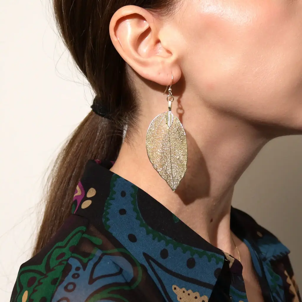 Earrings – Bravery Leaf – Gold | www.artisangoods.co.uk 5 Earrings – Bravery Leaf – Gold | www.artisangoods.co.uk 5