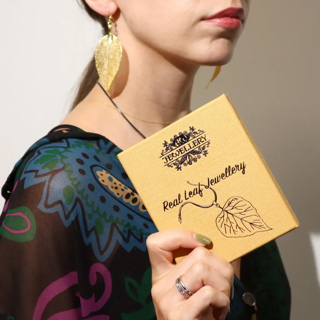 Earrings – Bravery Leaf – Gold | www.artisangoods.co.uk 3 Earrings – Bravery Leaf – Gold | www.artisangoods.co.uk 3