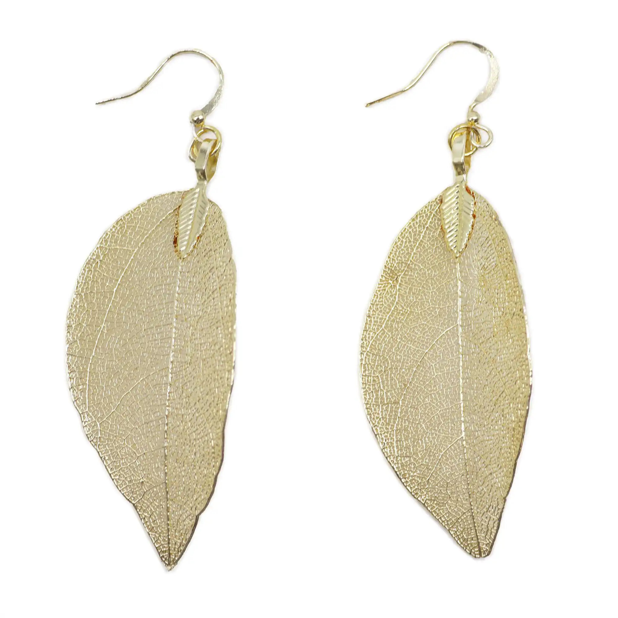 Earrings – Bravery Leaf – Gold | www.artisangoods.co.uk 2 Earrings – Bravery Leaf – Gold | www.artisangoods.co.uk 1