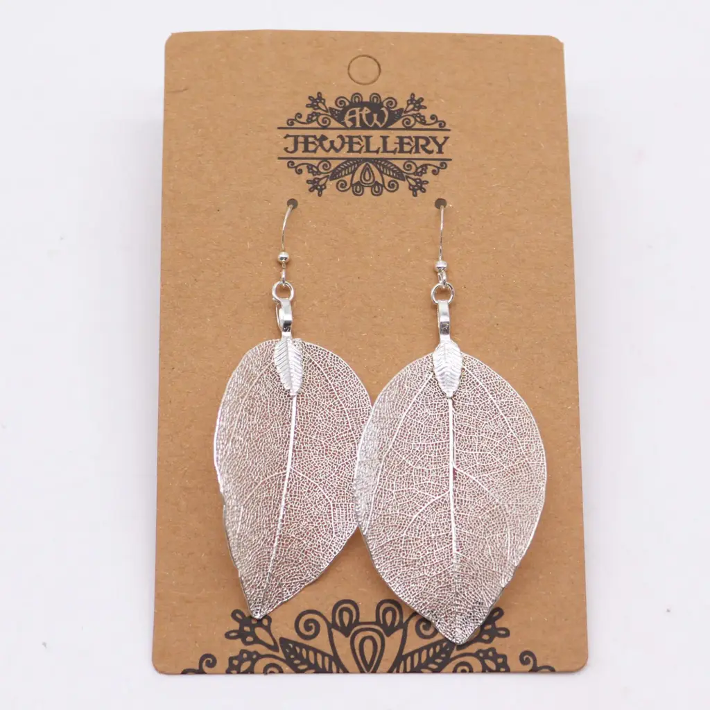 Earrings – Bravery Leaf – Silver | www.artisangoods.co.uk 2 Earrings – Bravery Leaf – Silver | www.artisangoods.co.uk 2