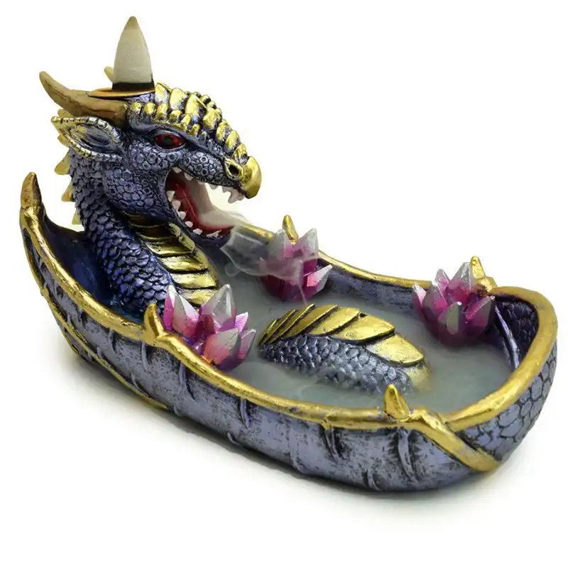 Elements Amethyst Crystal Dragon Backflow Incense Burner | www.artisangoods.co.uk 2 Elements Amethyst Crystal Dragon Backflow Incense Burner | www.artisangoods.co.uk