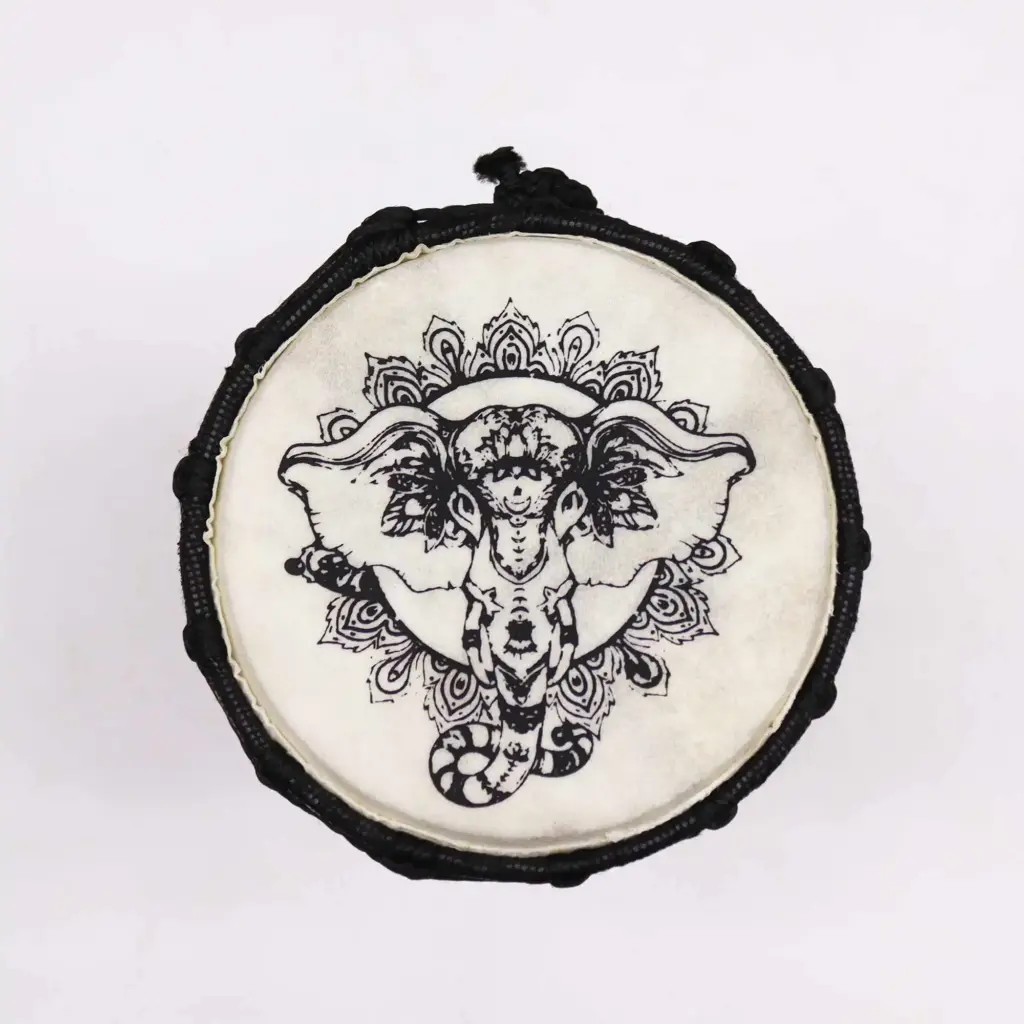 Elephant Wide Top Djembe Drum – 20cm | www.artisangoods.co.uk