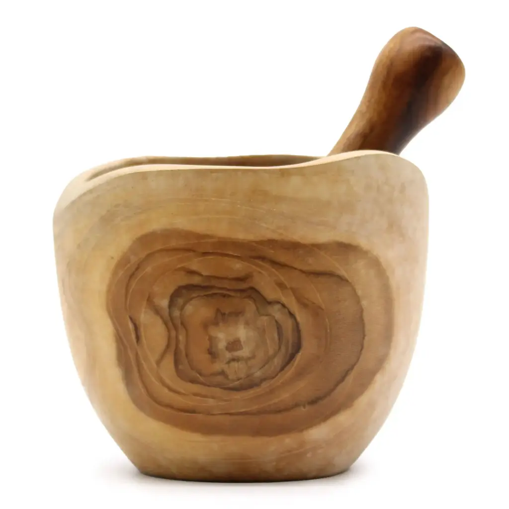 Ergo Teak Pestal & Morter Lrg | www.artisangoods.co.uk