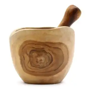 Ergo Teak Pestal & Morter Lrg | www.artisangoods.co.uk 1
