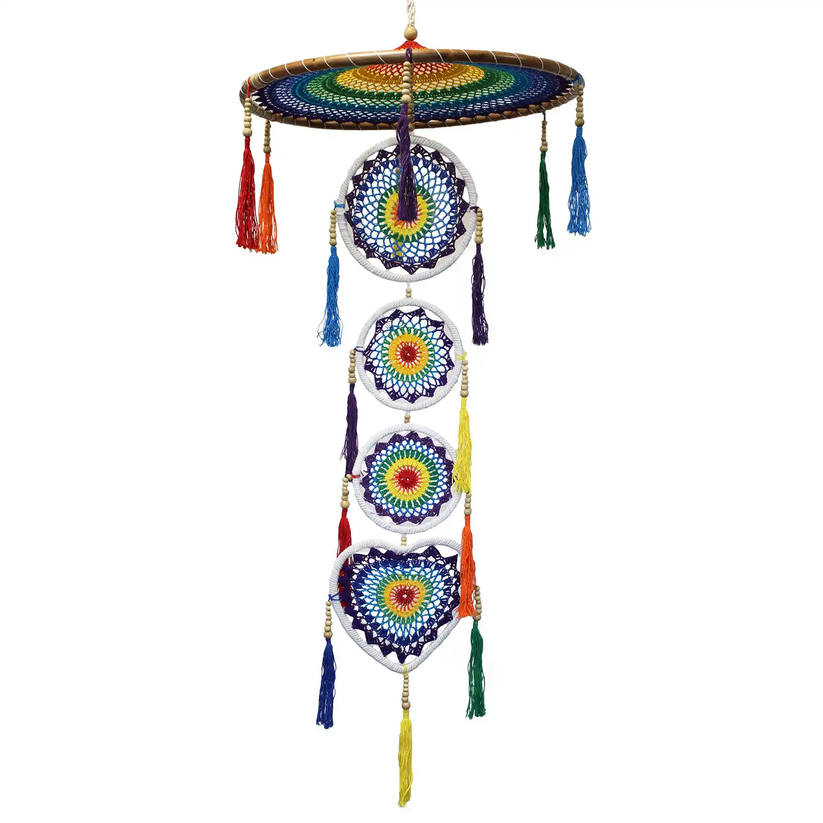 Extra Large Drama Dreamcatcher – Vivid Rainbow | www.artisangoods.co.uk 2 Extra Large Drama Dreamcatcher – Vivid Rainbow | www.artisangoods.co.uk 1